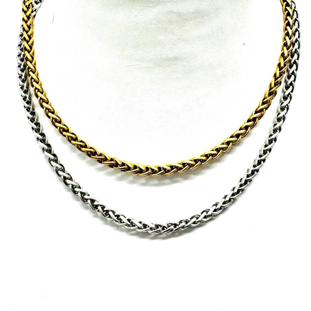 NEW YOCHI women's wheat chain necklace in gold